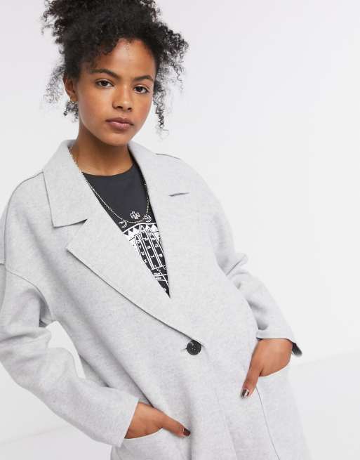Only longline coat in gray, 3 of 4