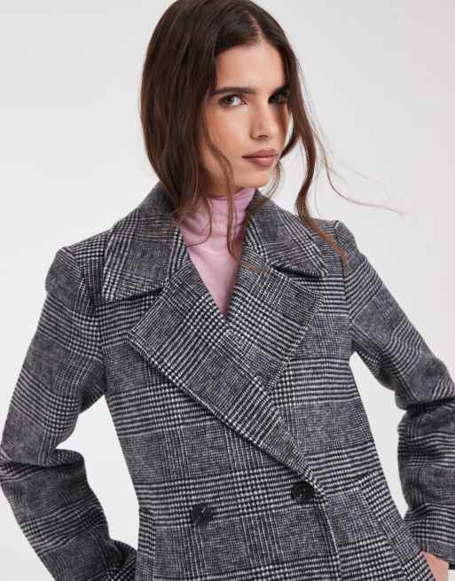 ONLY longline formal coat in black herringbone, 2 of 4