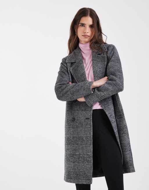 ONLY longline formal coat in black herringbone, 3 of 4