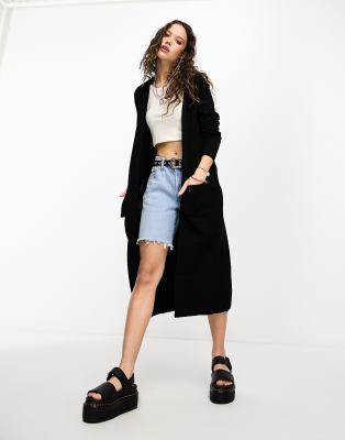 Only longline knitted cardigan in black - ASOS Price Checker