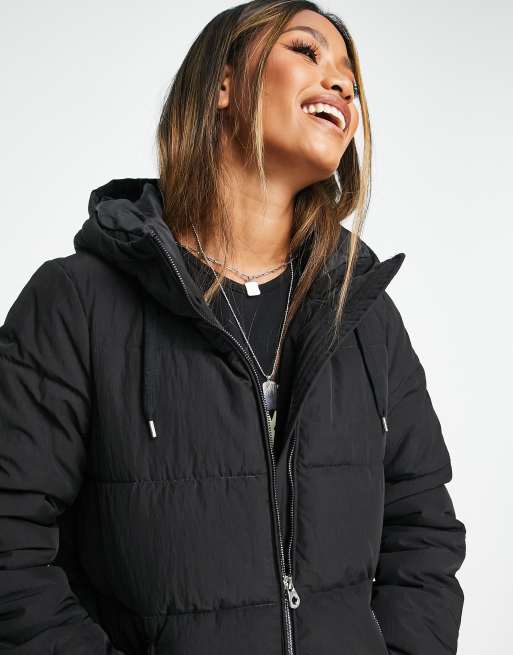 Womens black shop padded parka