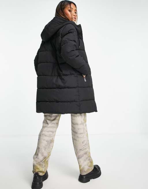 Womens longline hooded store coat