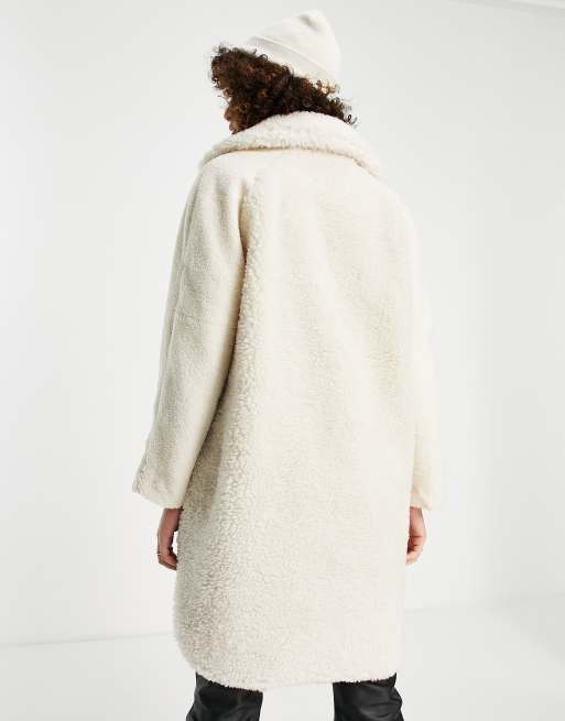 Cream teddy sale coat