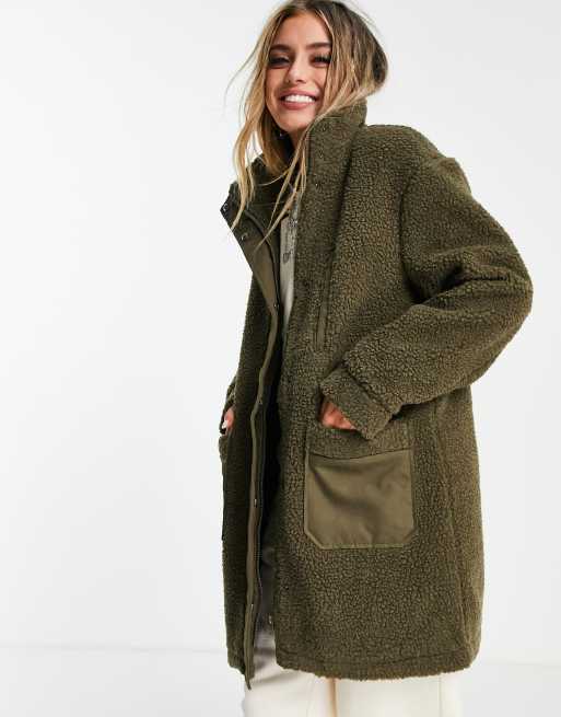 Khaki store teddy coat