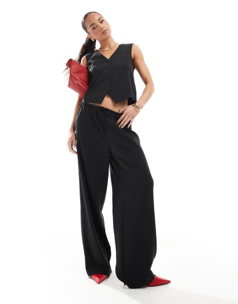 ONLY loose fit tailored set in black - view 1