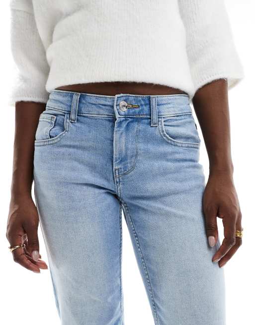 ONLY – Lopez – Jasnoniebieskie jeansy o prostym kroju z niskim stanem, 5 z 5