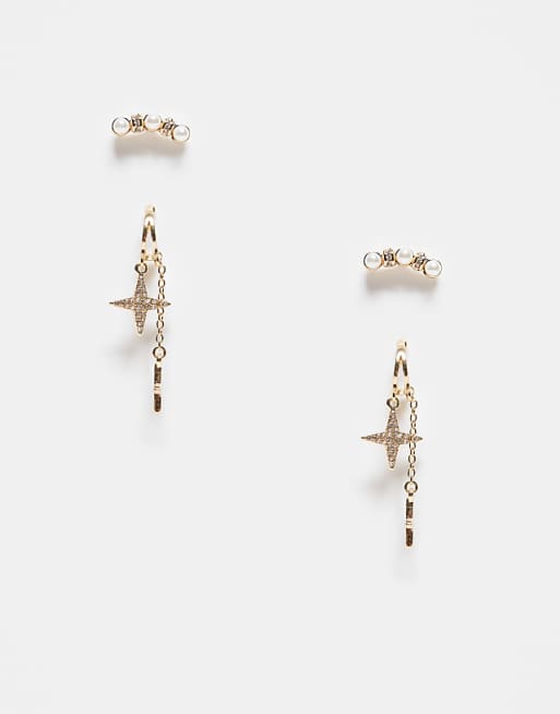 FRESHME Lot de 2 paires d'oreilles d'elfe avec boucles d'oreilles - Boucles d'oreilles douces avec lune non percées, Silicone FRESHME Lot de 2 paires d'oreilles d'elfe avec boucles d'oreilles - Boucles d'oreilles douces avec lune non percées, Silicone
