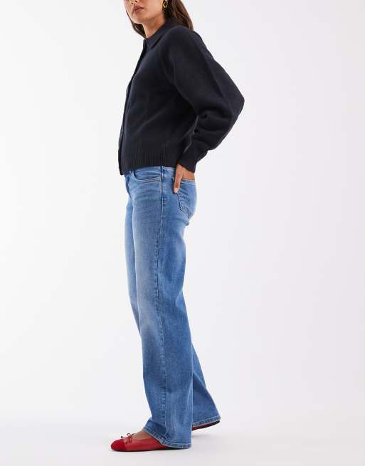 ONLY Maddie low waist baggies jeans in mid blue, 3 of 5