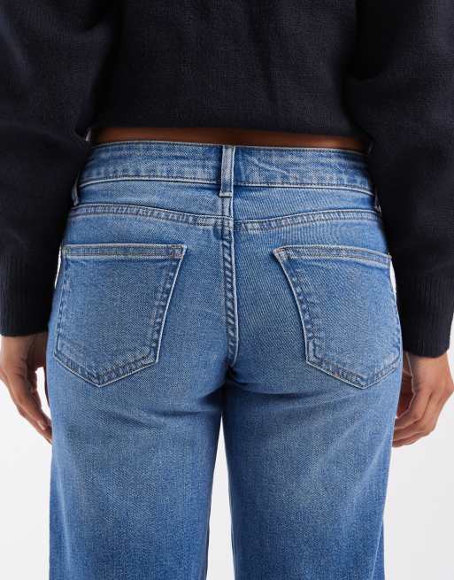 ONLY Maddie low waist baggies jeans in mid blue, 4 of 5