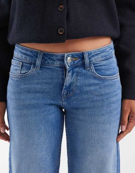 ONLY Maddie low waist baggies jeans in mid blue, 5 of 5