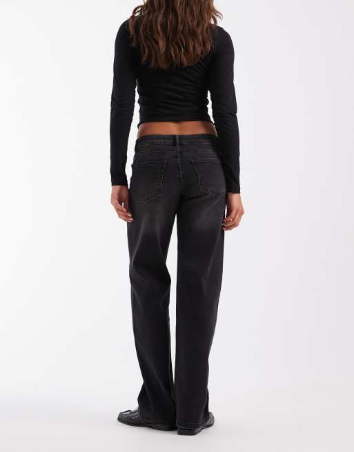 ONLY Maddie low waist baggies jeans in washed black, 2 of 5