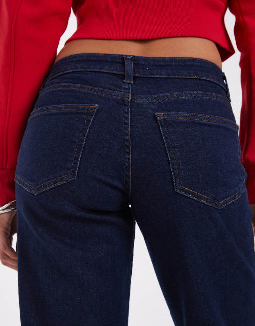 ONLY Maddie low waist baggy jeans in rinsed dark blue, 4 of 5