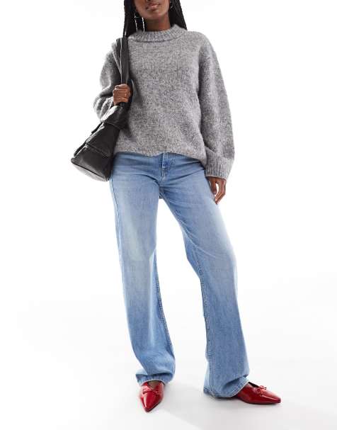 ONLY - Maddie - Lyseblå og forvaskede dad-jeans med ekstra høj talje - view 1