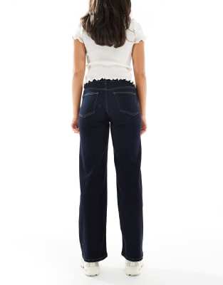Only Madison High Rise Wide Leg Jeans In Blue
