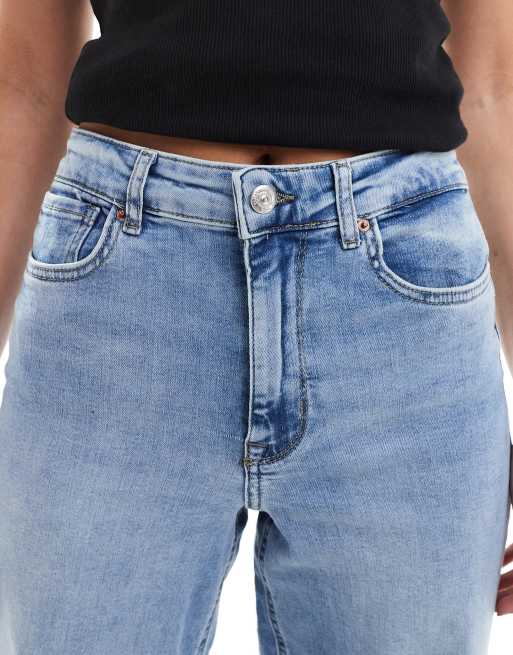 ONLY - Madison - Jeans met wijde pijpen en hoge taille in blauw, 5 van 5
