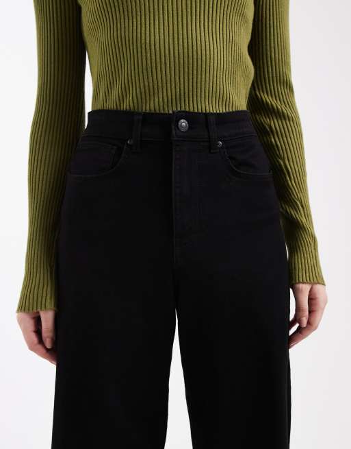ONLY - Madison - Jeans met wijde pijpen en hoge taille in zwart, 5 van 5