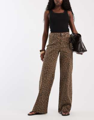 Only Madison Wide Leg Jeans In Neutral
