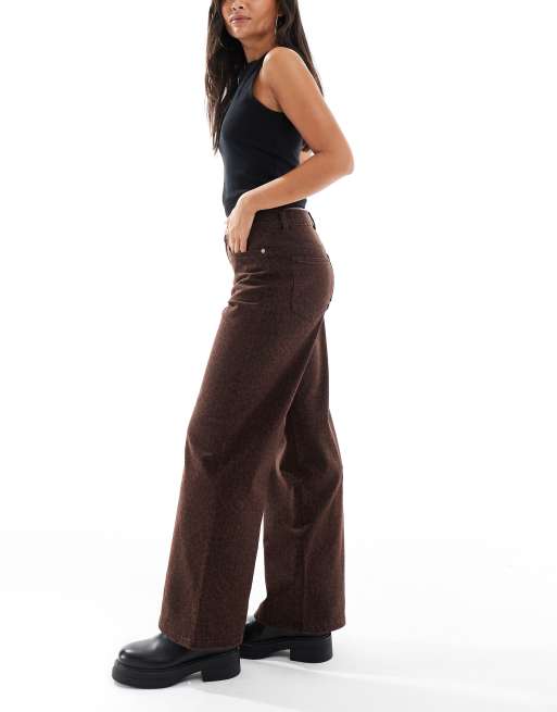 ONLY Madison wide leg jeans in brown leopard print, 2 of 5