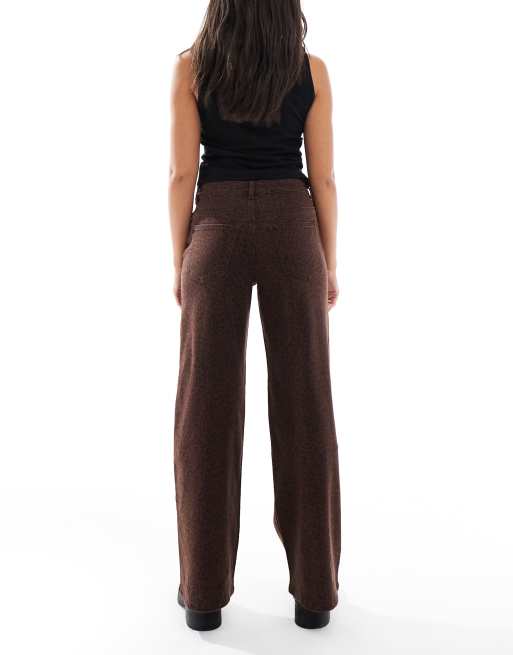 ONLY Madison wide leg jeans in brown leopard print, 3 of 5