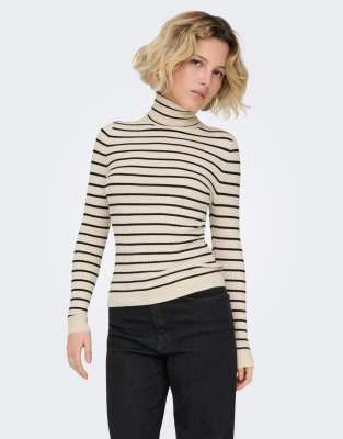 Only Donna Bianco Maglione Dolcevita Da Karol - Immagine 2