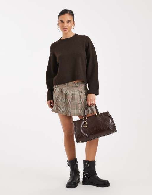 ONLY - Maglione comodo marrone scuro, 4 di 4