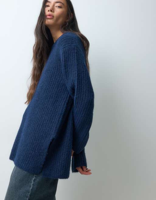 ONLY maglione lavorato a maglia oversize blu navy, 5 di 5