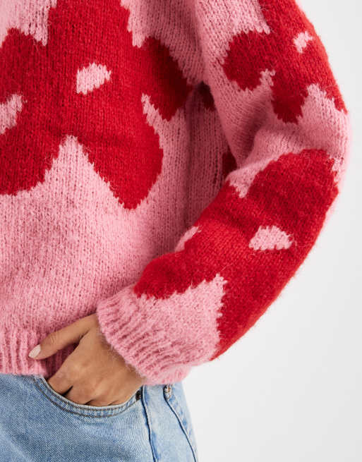 ONLY - Maglione rosa a fiori, 3 di 4
