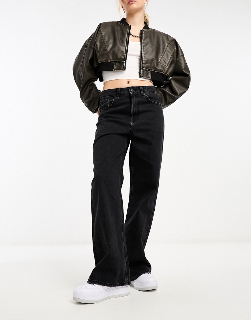 Only Maisie low waited baggy wide leg jeans in washed black