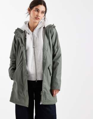 ONLY - Manteau de pluie doublé - Vert