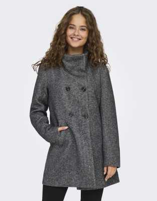ONLY - Manteau - Gris foncé chiné