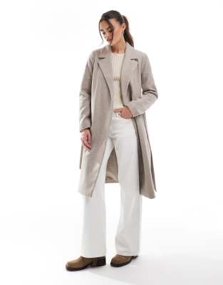 ONLY - Manteau habillé effet cache-caur - Beige-Neutral