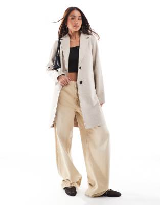 ONLY - Manteau long - Crème-Blanc