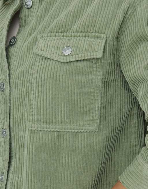 ONLY Marina-Eny Cordjacke mit langen Ärmeln in Grün, 5 von 7