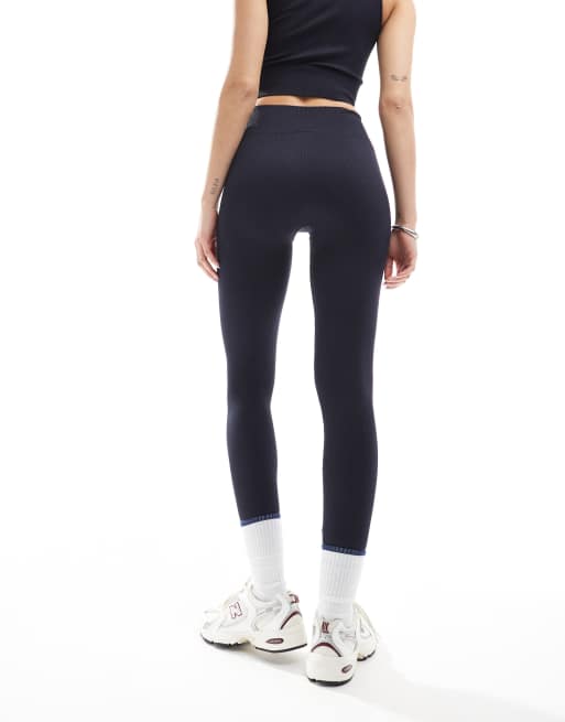 ONLY – Marinblå leggings i seamless-design, del av set, 2 av 5