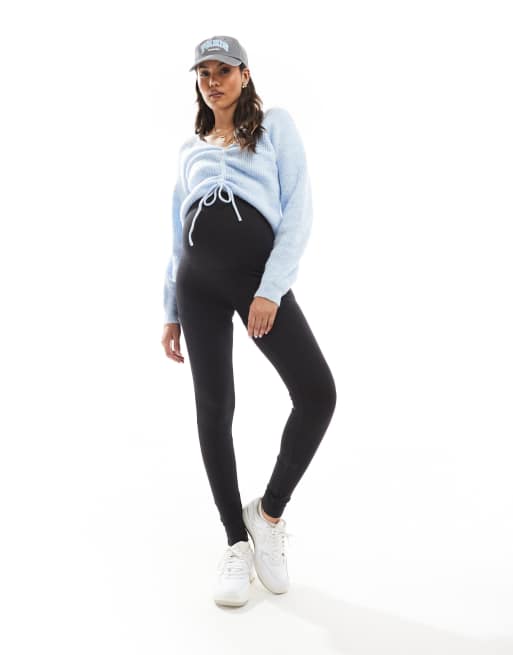 ONLY Maternity 2-pack leggings in black, 3 of 5