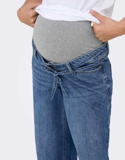 Only Maternity - Jean droit - Bleu moyen, 3 de 4