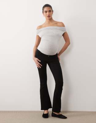 Jean évasé effet push-up - Noir S