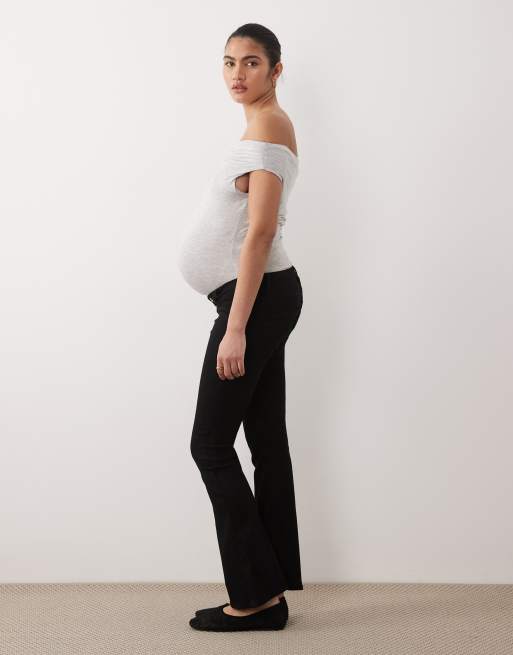 Only Maternity - Jean évasé effet push-up - Noir, 2 de 5