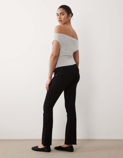 Only Maternity - Jean évasé effet push-up - Noir, 3 de 5