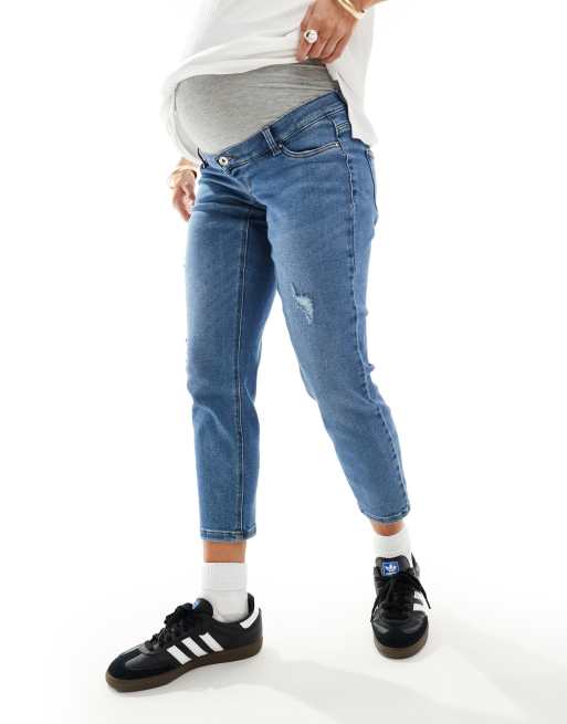Jean mom déchiré taille haute hotsell