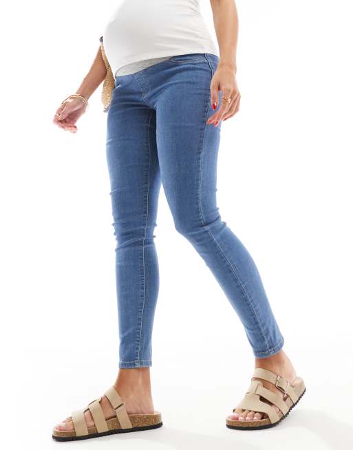 ONLY Maternity - Rain - Blå jeggings , 2 af 5