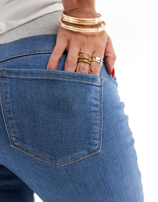 ONLY Maternity - Rain - Blå jeggings , 4 af 5