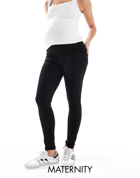 ONLY Maternity Rain jeggings in black 