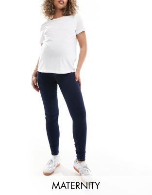 ONLY Maternity Rain jeggings in dark blue