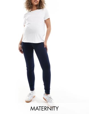 ONLY Maternity – Rain – Mörkblå jeggings - view 1