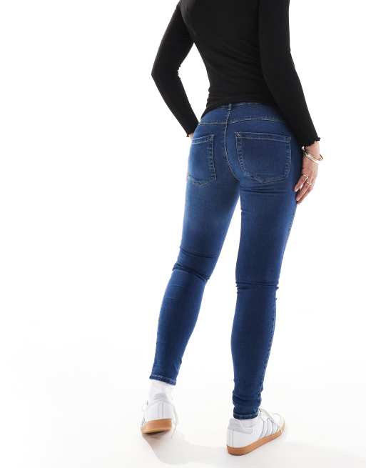 Only Maternity - Royal - Blå skinny-jeans , 2 af 5