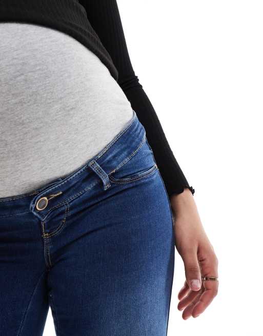 Only Maternity - Royal - Blå skinny-jeans , 5 af 5