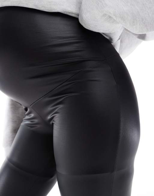 ONLY Maternity – Svarta leggings med beläggning , 5 av 5
