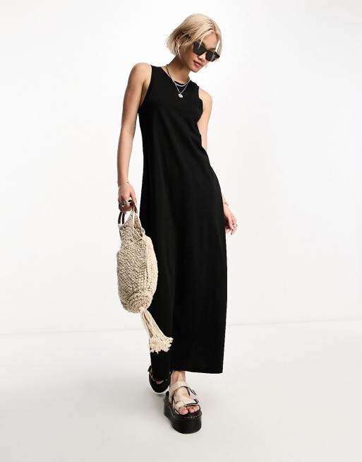 Black sleeveless store maxi dress