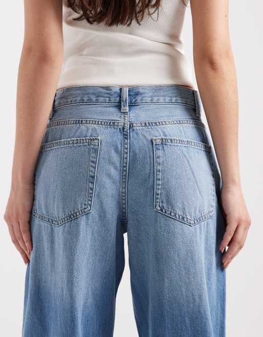 Only – Maya – Jasnoniebieskie jeansy z szerokimi nogawkami i średnim stanem, 5 z 5